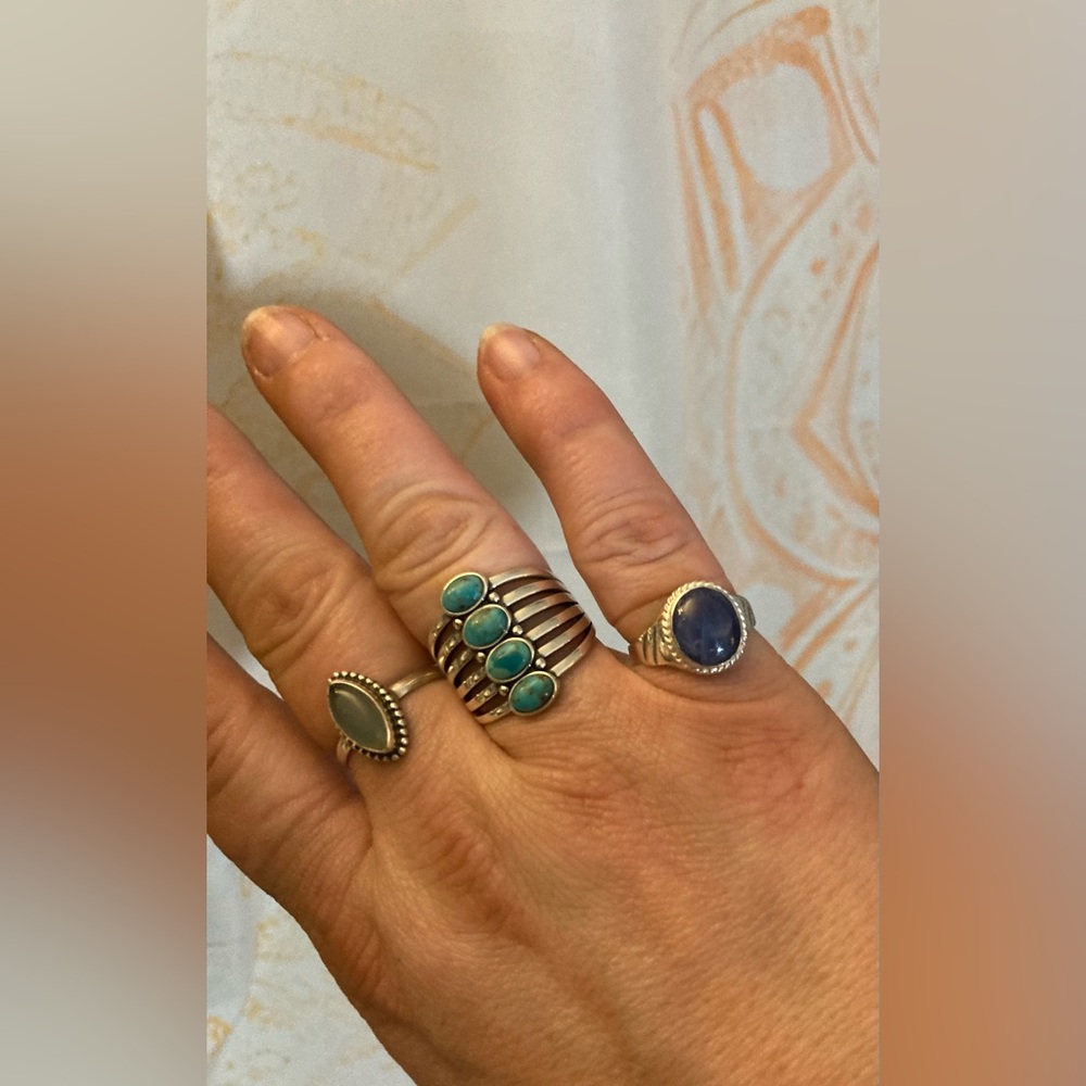 Elegant Solid Sterling Silver Blue Tanzanite Wome… - image 7